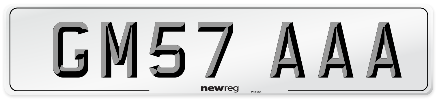 GM57 AAA Number Plate from New Reg